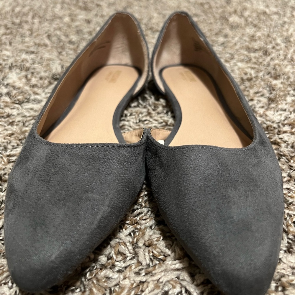 Mossimo Supply Co Gray Flats with Suede-like Finish